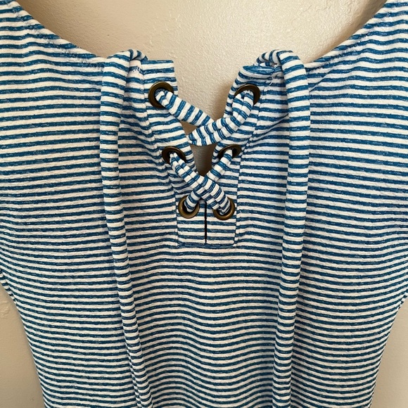 J. Crew Lace-up One-Piece In Faded Stripe - Picture 11 of 16
